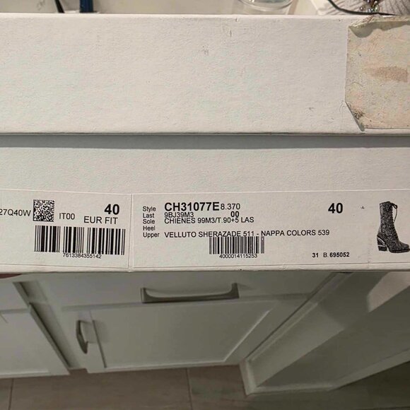 Chloe - Rylee Baroque Velvet Combat Boot U.S size 10 - Picture 14 of 16